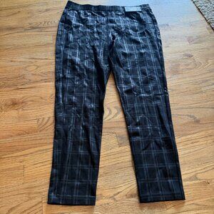 VINCE CAMUTO WOMENS BLACK GRAY XL PULL ON PANTS NEW